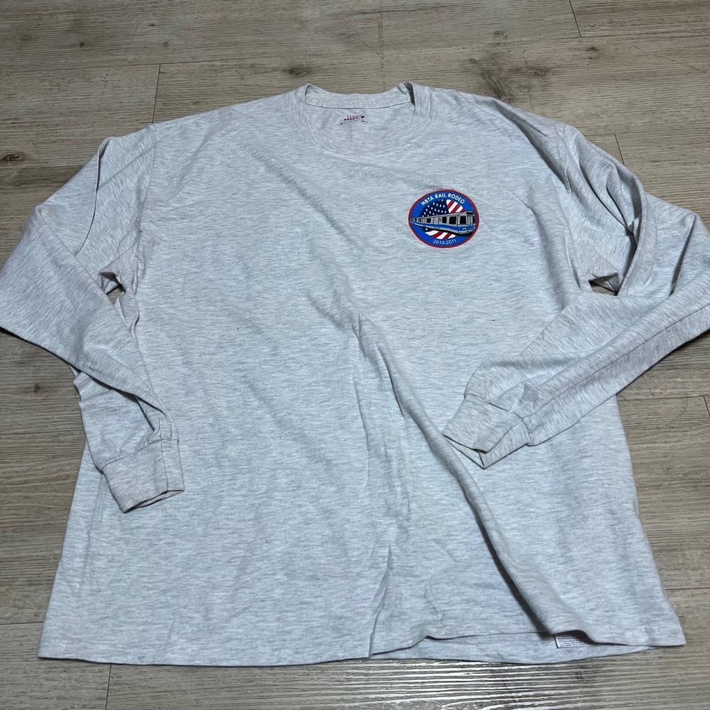 MBTA Rail Rodeo Shirt 2010-2011 Sz XL Gray Boston‎ Railroad Trains CSX Conrail